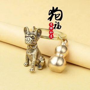 Móc khóa 12 con giáp móc khóa đồng móc khóa hồ lô phong thủy may mắn tặng kèm chu sa - Happy Home 4U