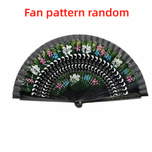 YUDESHUI Hollow Out Design Wooden Folding Fan Double Sided Folding Mechanism Painted Fan Classical Style Painted Surface Wedding Favors Fan Wedding Favors