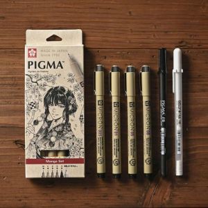 Bộ 6 Bút Vẽ Truyện Tranh Sakura Pigma Và Gelly Roll - Bút Line Manga Chính Hãng Nhật Bản
