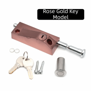 ESH63 Stainless Steel Security Floor Lock Framed Spring Aluminum Alloy Automatic Revolving Doors Universal Spring Bolt Open Mounted Mortise Lock Commercial Building Entrance