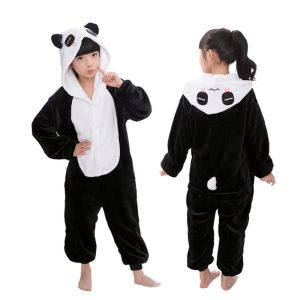 Winter Kids Pajama Sets Soft Warm Flannel Unicorn Costume Kigurumi Boy Girl Onesie Set Panda Tiger Bunny Deer Lion Pyjamas Suit2026
