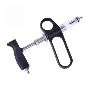 Veterinary continuous syringe 1ml/2ml Automatic injection syringe equipment with handle design for chicken pig