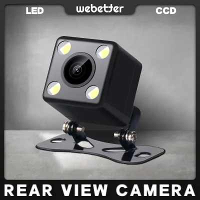 WeBetter 4 LED Night Vision Car Rear View Camera Universal Backup Parking Reverse Camera Waterproof 170 Wide Angle HD Color Image