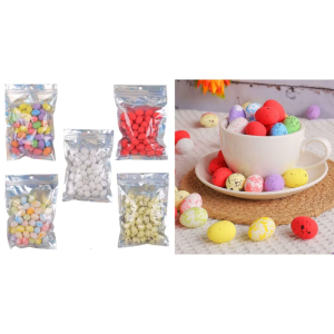 50 Piece Easter Decorations Eggs Multi-Color Foam Eggs for DIY Crafts and Celebrations