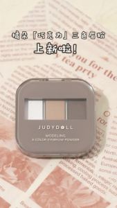 [3-Color in 1] Judydoll 橘朵 3-Color Eyebrow Powder Waterproof 3D Long Lasting Natural MakeUp Powder