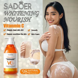 SADOER Vitamin C Body Wash 520ml Whitening Shower Gel Long Lasting Moisturizing Brighten Skin Body Care