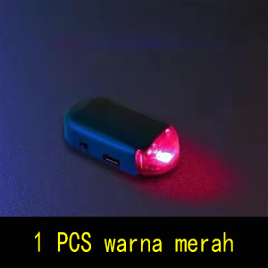 Energi Surya Anti Pencurian Lampu Mobil Peringatan LED Lampu Biru Lampu Merah Tidak Bernyala Selama Siang Hari 5 Detik 1 Flash Nyala