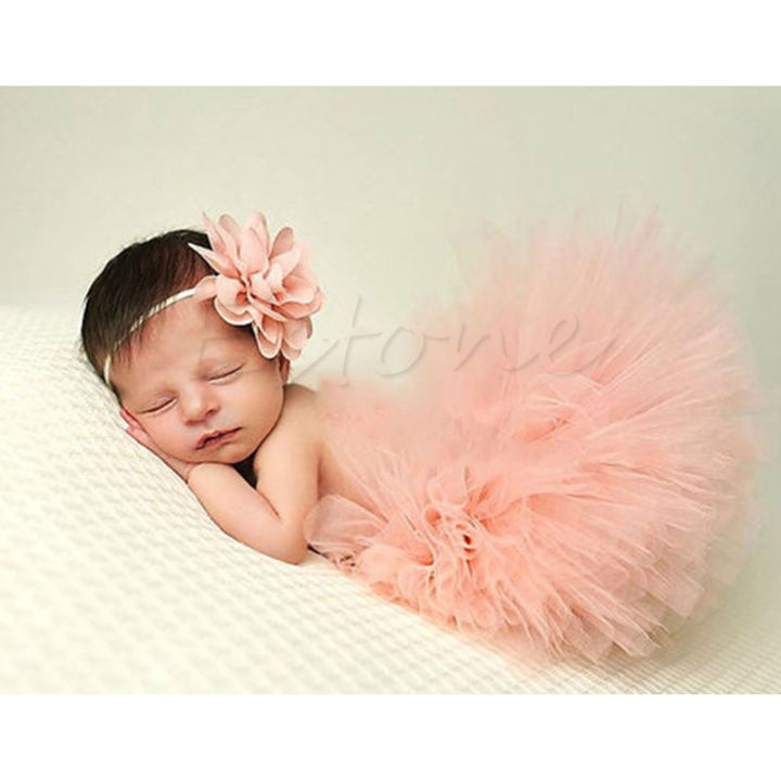 Cute Toddler Newborn Baby Girl Tutu Skirt Headband Photo Prop Costume Outfit Lazada PH