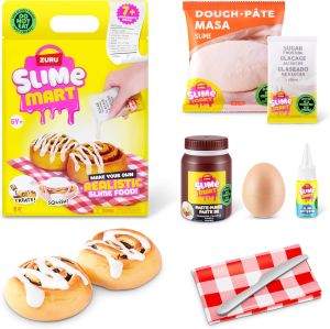 ZURU Slime Mart Shopping Bag Cinnamon Rolls Slime Kit Create Decorate Squishy Rolls Sensory Arts Crafts 6+