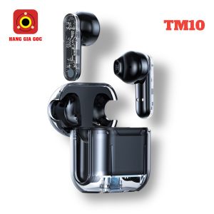 Tai Nghe Nhét Tai TM10 - Bluetooth 5.3 Âm Thanh HIFI Kiểu DángTrong Suốt Pin Trâu Kết Nối Nhanh