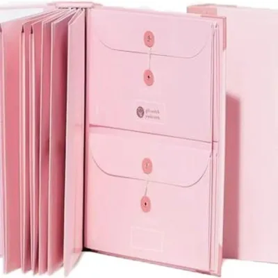LIVELYN Portable In Case I Go Missing Binder Large Capacity File Storage Tools Manila Pocket Folder Gifts Multiple Pockets File Organizer