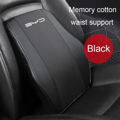 Neck Headrest Rest Head Nappa Leather Cushion Car Breathable Lumbar Support Pillow For BYD Atto 3 Dolphin E6 Tang Seal Accessories