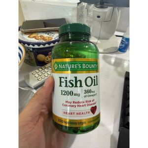 hàng nội địa Mỹ Dầu cá Natures Bounty Fish Oil 1200mg 200 viên