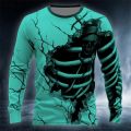 7CYM [Local Stock] Christmas Halloween Men Crack Skeleton Rib Skull 3D ...