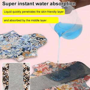 Graphene Cotton Washable Antibacterial Pad/Breathable Soft Liner/Reusable Feminine Hygiene Pad For Daily Use/Travel/Home/Postpartum Care