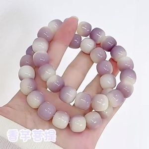 【Ready Stock】【新品】紫定发财菩提手串盘玩ins女孩子高颜值文玩手串佛珠手链