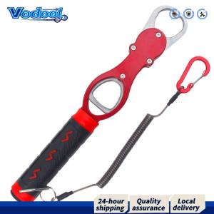【Fast delivery】 Fish Lip Gripper Fishing Fishing Gripper กับเชือกเส้นเล็กที่ไม่ลื่นด้ามจับปลาชั่งปลาเครื่องชั่งปลามืออาชีพ