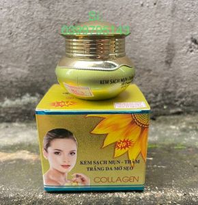 Kem Sạch Mụn Thâm Trắng Da Mờ Sẹo Linh Chi Vàng Vip 20g