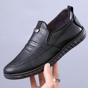 Free Shipping New Spring Collection Of MenS Shoes: Breathable Waterproof And Slip-Resistant Featuring Trendy And Versatile Black Leather Dress Shoes And Casual Sneakers
