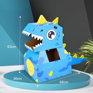 DIY Cardboard Costume Kostum Karton Animal Paper Costumes Dino art craft activities