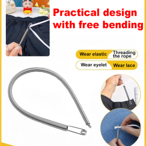 Rope Threading Tool Bendable Rope Threading Tool Multi Purpose Elastic Belt Waist Rope Webbing Auxiliary Device Spring Eyelet Threader可弯折穿绳工具