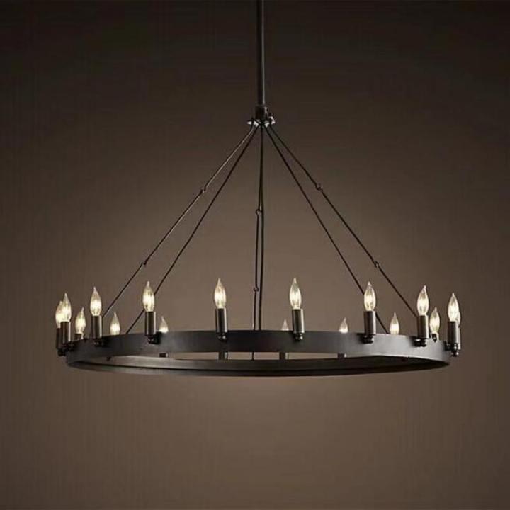 Modern American Retro Iron Pendant Lamp Vintage Industrial Led ...