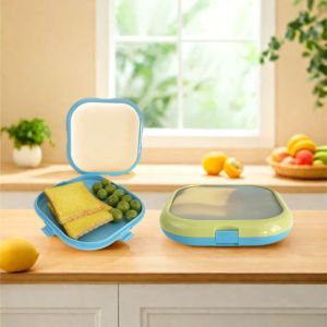 GAOSU Hình vuông Hộp lưu trữ Silicon Độ đàn hồi cao Sức chứa lớn Hộp rau và trái cây tươi Di động Chống rò rỉ Hộp đựng thực phẩm Dành cho gia đình