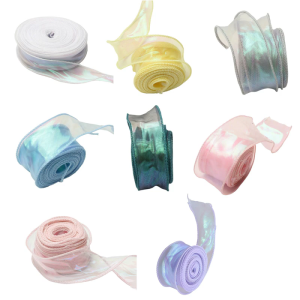 40mm Organza Ribbon for Craft Wrapping Bouquets Bows Wreath Making 10Yard Sheer Chiffon Ribbon for Wedding Decoartion