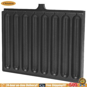 【24 hours delivery】 8 Grids Sausage Cooking Tool Hot Dog Mold Pan Sausage Fry Pan Hot Dog Baking Steaming Tool for Outdoor Kitchen Breakfast