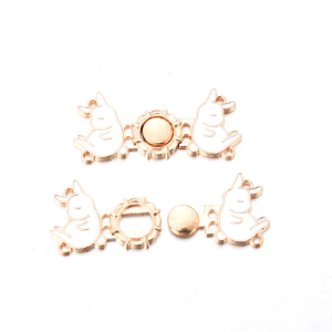 5pcs Cartoon Cute Cat Rabbit Adjustable Waist Tighten Buckle Women Jeans Pants Metal Extender Button Waist Clip Pins