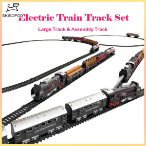 SKISOPGO Mini Electric Rail Train Toy with Track Set Mainan Budak Lelaki Kereta Api Set Klasik 火车玩具