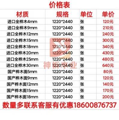 Russia imported birch multilayer board 18mm waterproof ocean board plywood furniture board sound board three-in-one plywood.