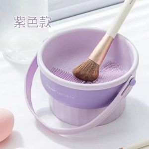 TOP Shop 3 In 1 makeup brush cleaning bowl Makeup Brush Cleaning Mat Beauty tool Clean Drying Storage