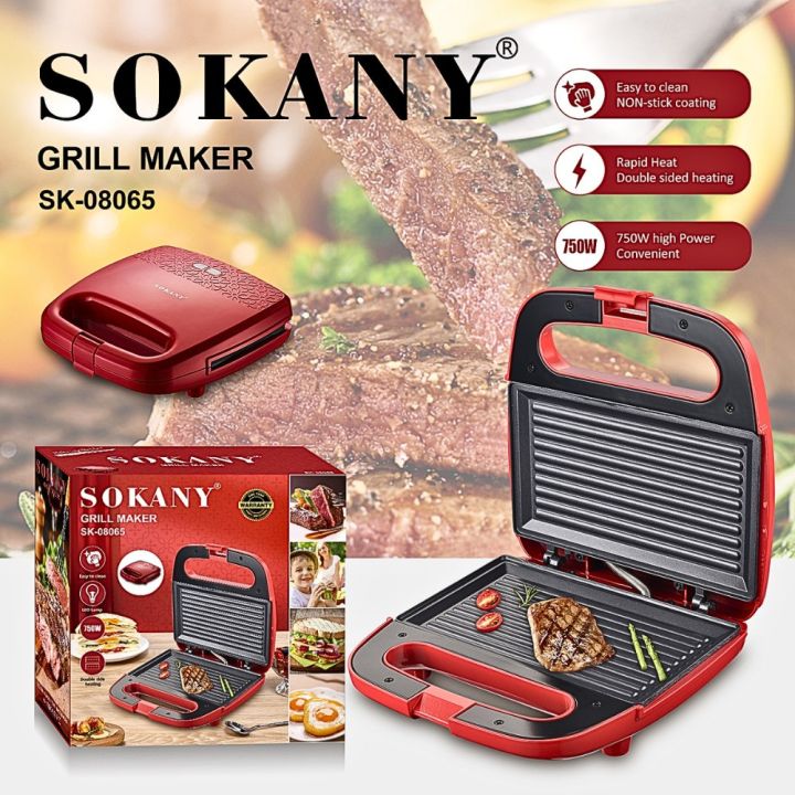 Máy nướng bánh mỳ đa năng SOKANY công suất 750W, nướng nhanh chín đều ...