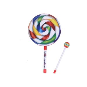 Rainbows Colored Lollipop Childrens Percussion Portables Hand Drum Musical Instrument for Creative Plays