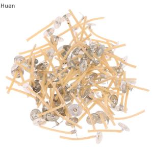 🎄【Special price】Huan ไส้ขี้ผึ้ง100ชิ้นไส้เทียนไร้ควันคุณภาพสูงพร้อมคลิปทำไส้ตะเกียงสำเร็จรูปสำหรับทำเทียนแบบ DIY สำหรับงานปาร์ตี้
