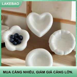 【LAKEBAO】 Ketchup gốm nước sốt bát trắng Gia vị món ăn Mini mật ong giấm món ăn GRAVY ngâm bát đồ trang sức hiển thị