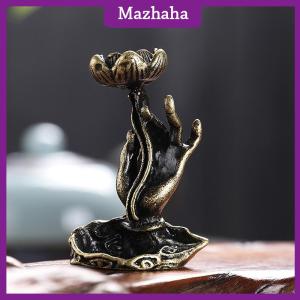Mazhaha ธูปทองเหลืองแบบไหลย้อนกลับสำหรับพระพุทธเจ้าเครื่องหอมธูปทองเหลืองเครื่องหอมสำหรับพิธีชงชาของตกแต่งโต๊ะน้ำชา
