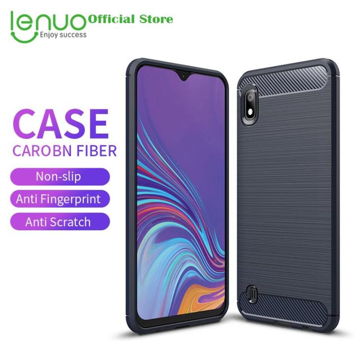 Lenuo Soft Case for Samsung Galaxy A10 Carbon Fiber Silicone Cases