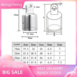 dongcheng 1ชิ้นตัวติดด้านบนของเรือ Bimini ฝาครอบสไลด์ดาดฟ้าบานพับฝาปิดปลายท่อ19-32มม. อุปกรณ์เสริมสำหรับกระโจมปลายท่อ