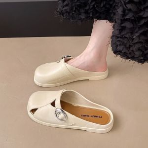[Free Shipping] Baotou WomenS Slip-On Sandals 2026 Summer New Style Flat-Soled Easy-To-Wear Mules