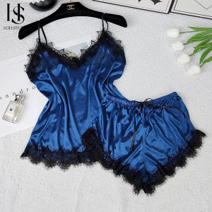 H5H Lingerie Sleepwear Set For Women Sleeveless Night Dress Silk Honeymoon Padded Backless Pajama Womenswear Loungewear