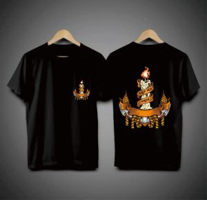 kaos wayang semar hanoman warna hitam katun kombet adem nyaman murah tebal dewasa big size jumbo