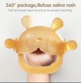 【WITH BOX】 Rabbit Sleeve Hand Teether PP Silica Fruit Can Be Sterilized at High Temperature. 
