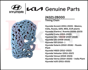 [ORIGINAL] Timing Chain for Hyundai Accent Elantra Creta i30 i20 HB20 Veloster Solaris Venue Verna (24321-2B000)