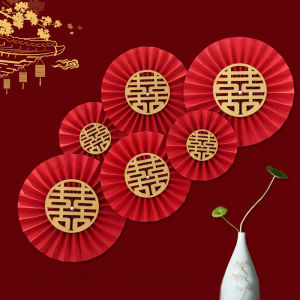 Set Paperfan 6in1/Dekorasi Hiasan Kipas/Set Dekor Paperfa/Dekorasi Bentuk Kipas/Kamar Wed/Imlek Sincia Paparfan Set Imlek