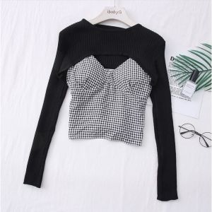 Pakaian Wanita Atasan Perempuan Eugene Crop Top RIB