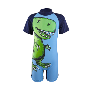 LJMOFA Kids One-Piece Swimsuit for Boy 3-12 Yrs Dinosaur Shark Quick-Dry Boys Swimwear