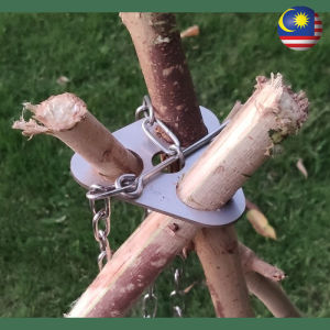 Cc Outdoor Camping Tripod Stainless Steel Buckle Chain Triangle Cooking Pot Pan Hanger Picnic BBQ Hiking