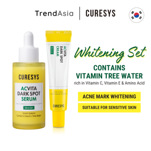 CURESYS Acvita Dark Spot Serum (40ml) and Cream Set Vitamin C Whitening Soothing Acne Scar (30ml) TrendAsia